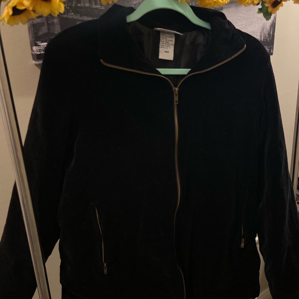 Vintage velvet bomber jacket